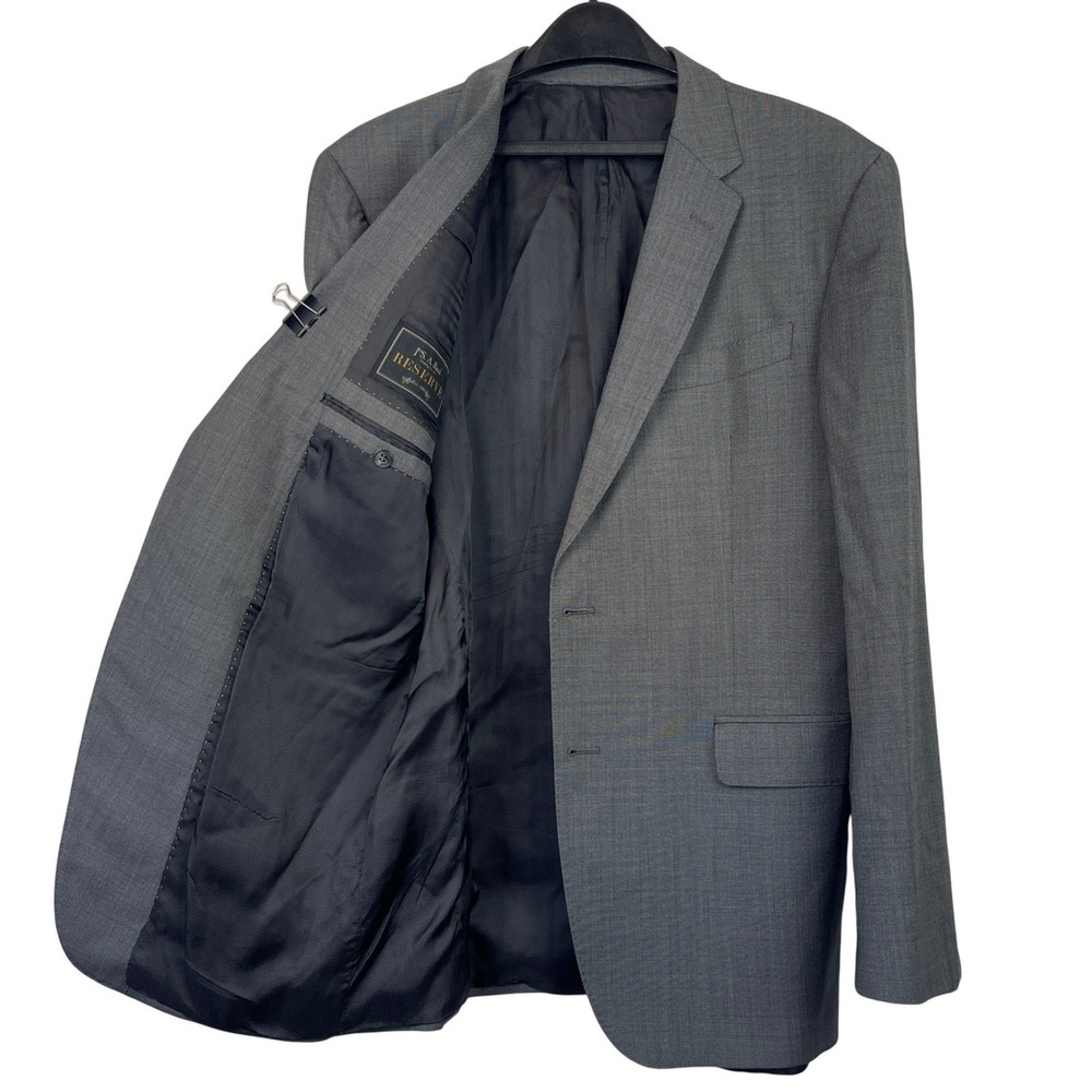 Jos A Bank RESERVE Birdseye Gray REDA Wool Blazer 42L Sport Coat Jacket *read